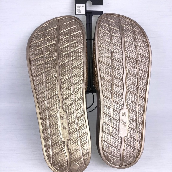 INC International Concepts - Gold Glitter Slides - Picture 3 of 5